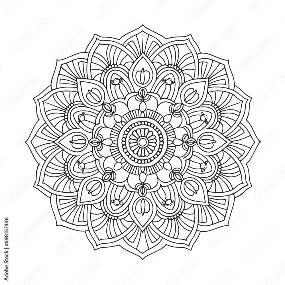 Geometric Mandala Line Art Illustration Geometric Mandala Line Art Illustration