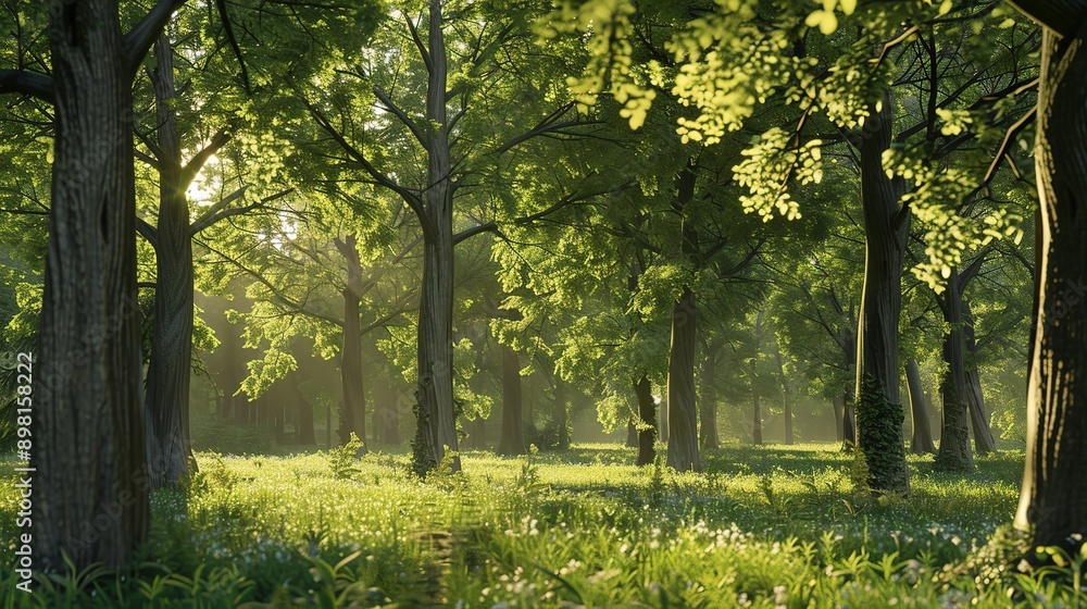 Fototapeta premium Forest trees wildlife world environment 