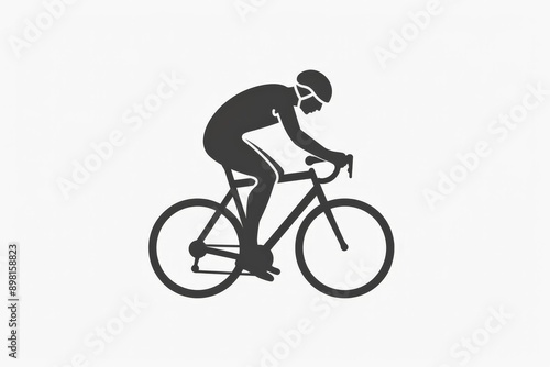 Wallpaper Mural This silhouette captures a cyclist in full racing mode, hunched forward on a racing bicycle, showcasing the streamlined form and concentration required for high-speed cycling. Torontodigital.ca