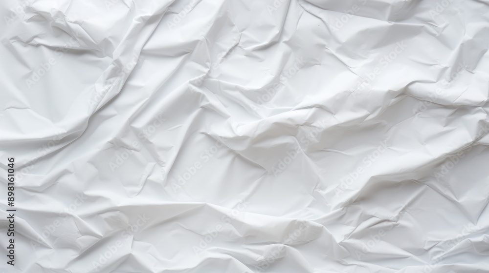 The texture of white paper is crumpled.