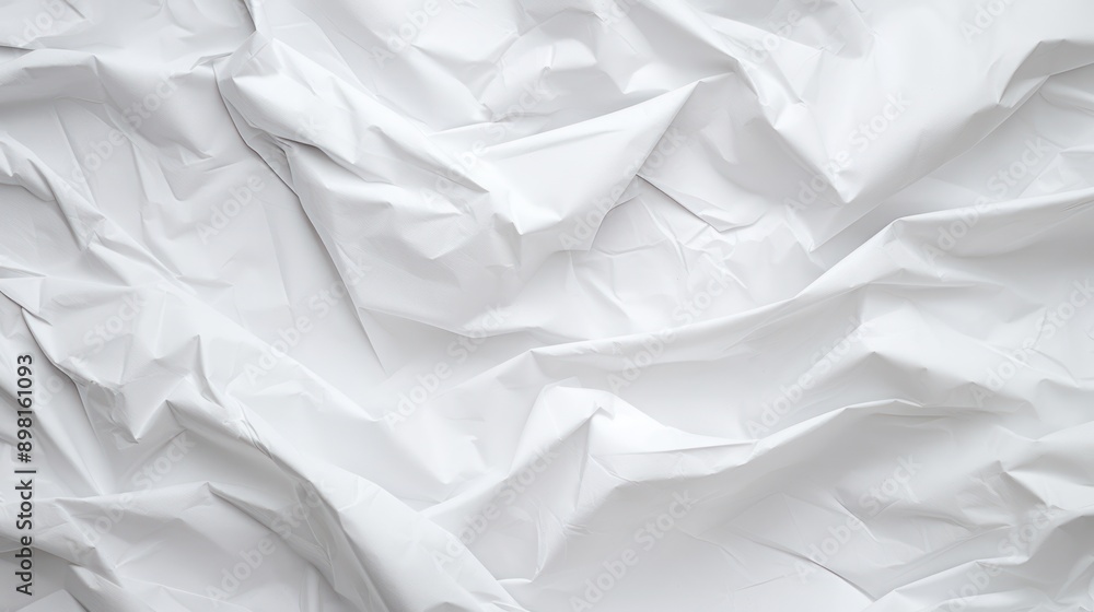 The texture of white paper is crumpled. The texture of white paper is crumpled.