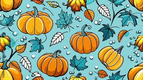 Hallowen pattern various pumpkin