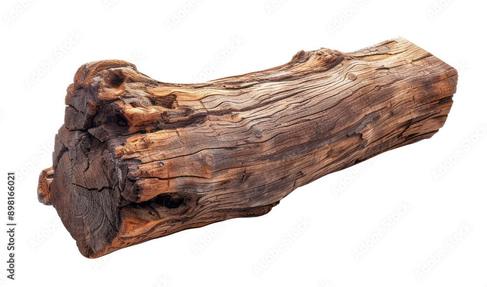 Beautiful log isolated on a transparent background, detailed, aesthetic colors with soft light and shadow, naturalistic textures, sharp focus with studio lighting.