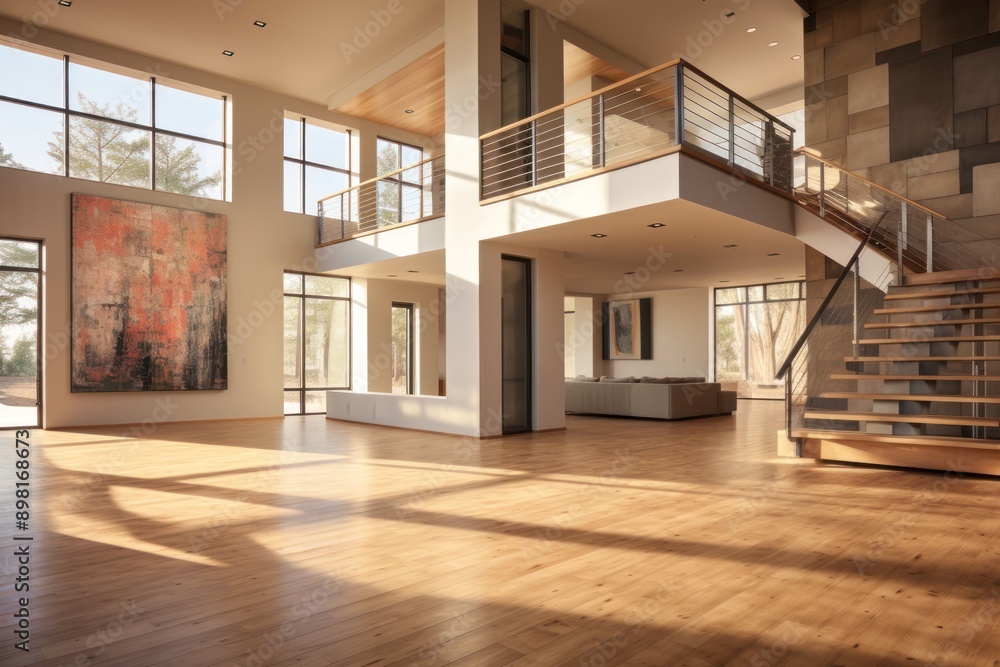 Obraz premium Minimal living room with natural light