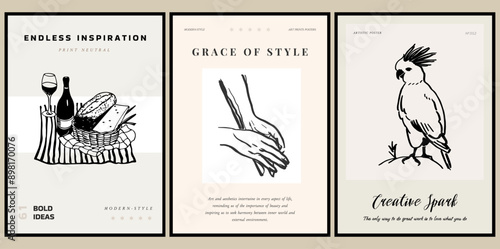 Vector Poster Illustration Collection - A Large Abstract Fine Art Poster Collection to Suit Your Wall Art Gallery