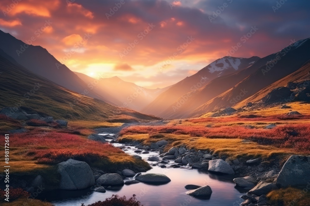 Fototapeta premium Mountain autumn landscape outdoors