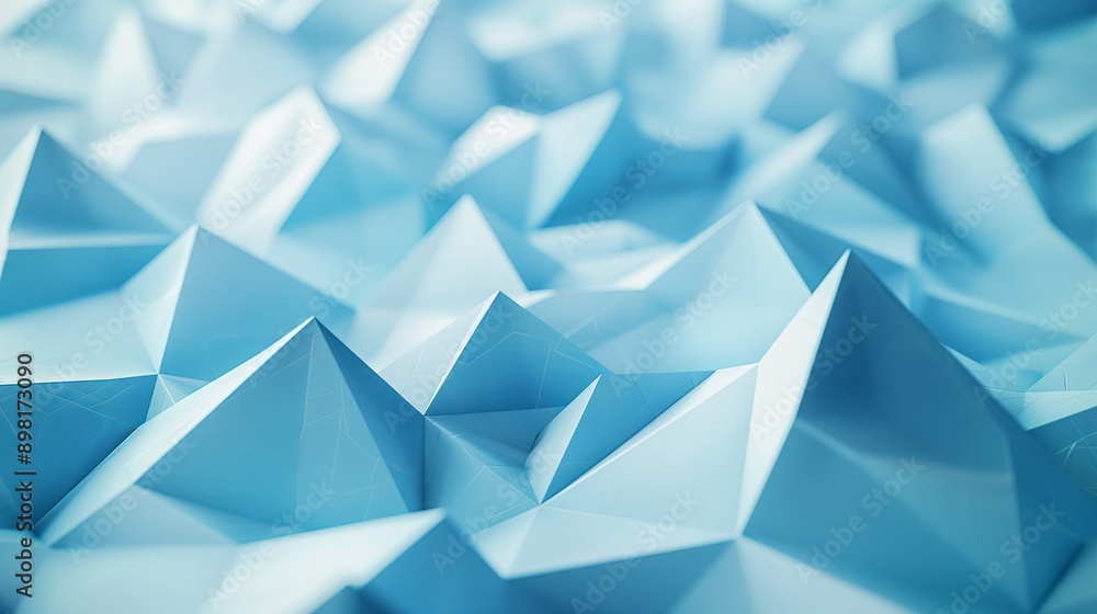 A blue background with a lot of triangles. Abstract background A blue background with a lot of triangles. Abstract background