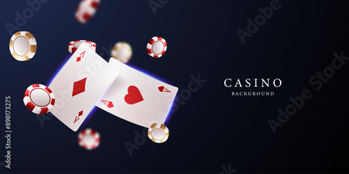 casino background vector illustration for gambling poster banner elegant design