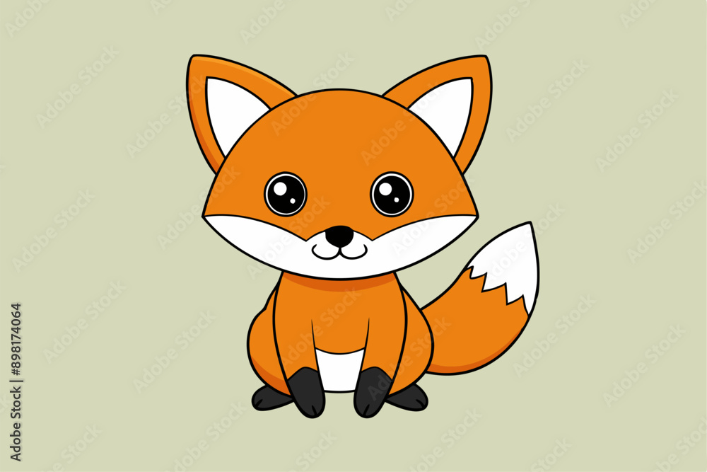 Obraz premium Charming Fox Vector Graphic Design Elements for Illustrations, Logos, and Branding