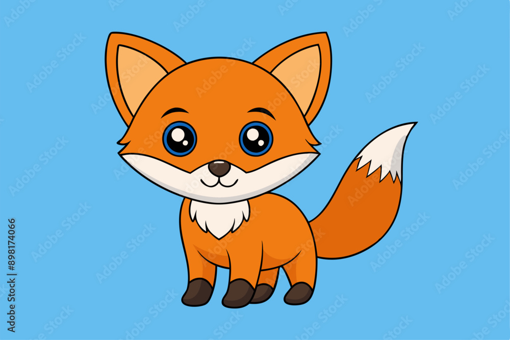 Fototapeta premium Charming Fox Vector Graphic Design Elements for Illustrations, Logos, and Branding
