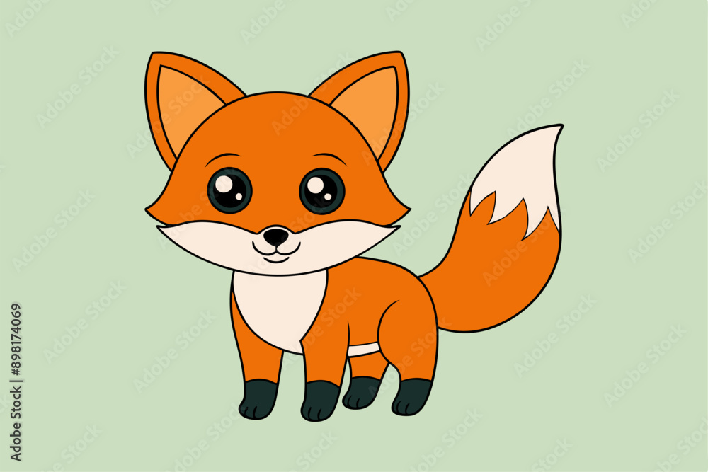 Obraz premium Charming Fox Vector Graphic Design Elements for Illustrations, Logos, and Branding