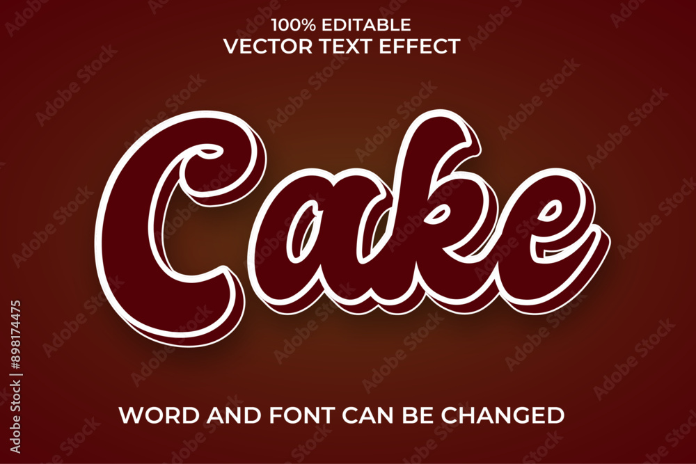 Cake 3D Vector Text Effect Fully Editable High Quality . Cake 3D Vector Text Effect Fully Editable High Quality .