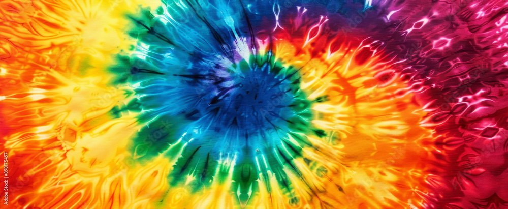 close up of tie-dye fabric with vibrant colors, showcasing the intricate patterns and textures that make it an iconic fashion trend from hippie culture close up of tie-dye fabric with vibrant colors, showcasing the intricate patterns and textures that make it an iconic fashion trend from hippie culture