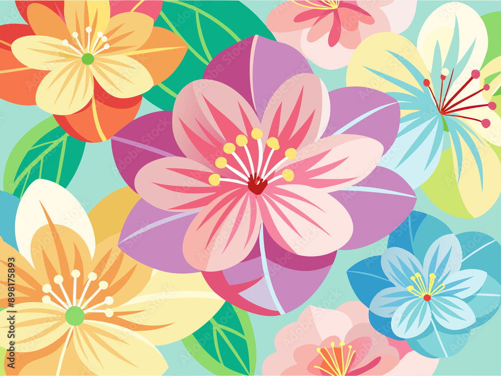 custom made wallpaper toronto digitalA background depicting flowers in pastel colors.