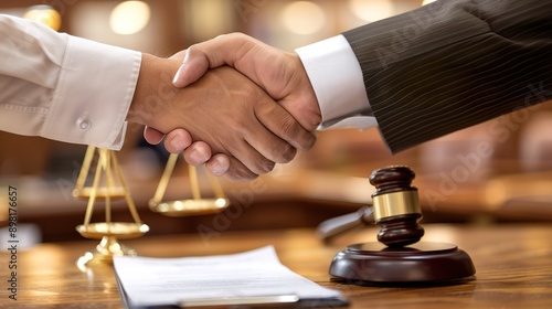 Wallpaper Mural Professional handshake in a law office Torontodigital.ca