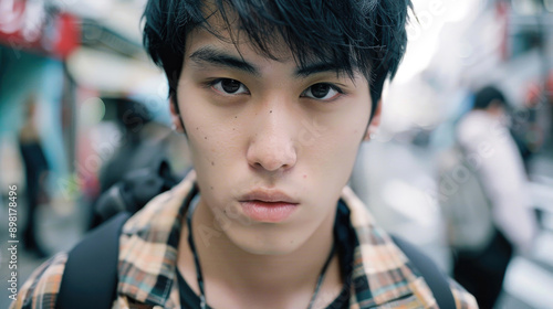 男, 男性, 若者, 学生, 無表情, ファッション, ポートレート, 日本, アジア, 東京, カルチャー, Man, male, youth, student, expressionless, fashion, portrait, Japan, Asia, Tokyo, culture