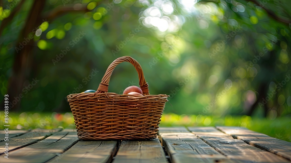 Picnic Basket Ready for a Day Out in Nature Picnic Basket Ready for a Day Out in Nature