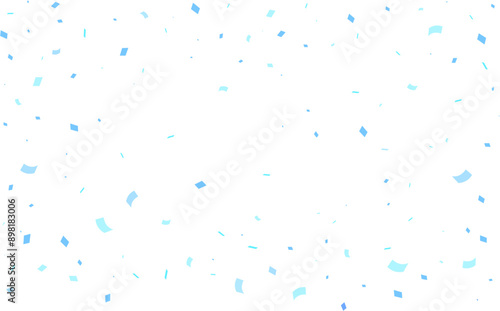 Vector blue confetti that floats down to celebrate