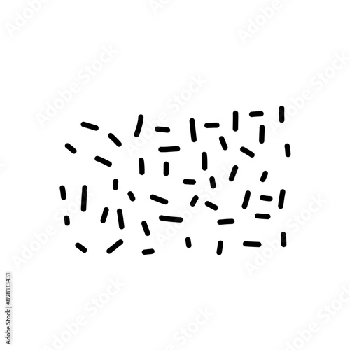 black confetti sprinkles decoration