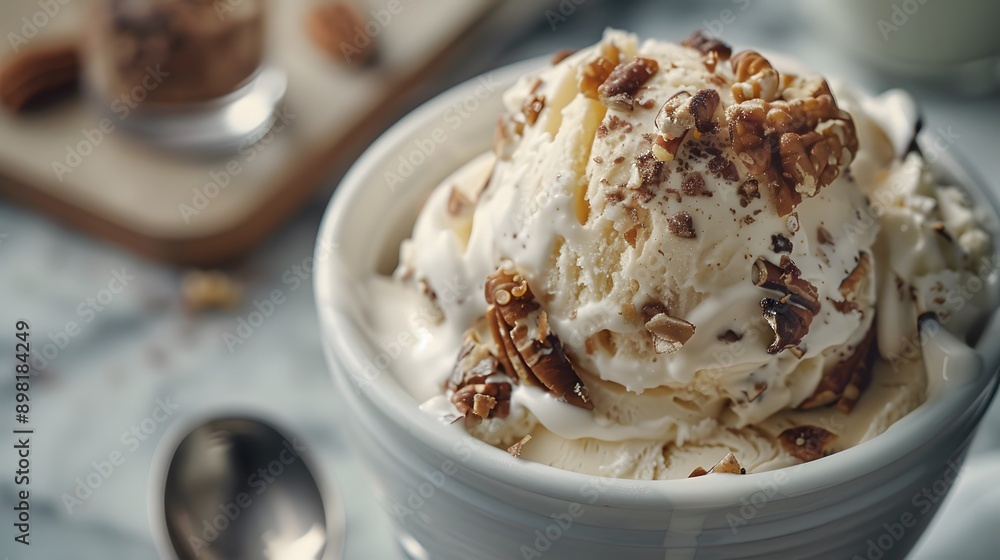 Bread with delicious ice cream topping, ice cream with delicious Bread topping Bread with delicious ice cream topping, ice cream with delicious Bread topping