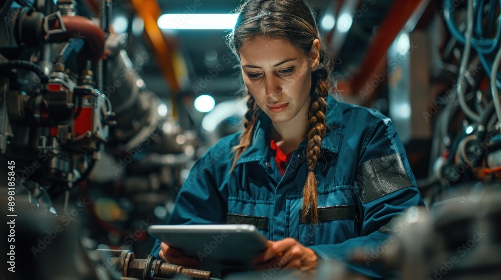 A digital tablet is used by a diagnostic process service technician to retrieve data in real time and identify any underlying problems influencing the operation of the vehicle engine. A digital tablet is used by a diagnostic process service technician to retrieve data in real time and identify any underlying problems influencing the operation of the vehicle engine.
