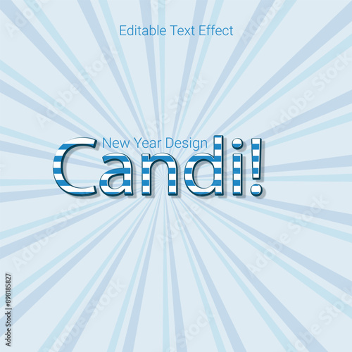 premium candi vector text effect template design