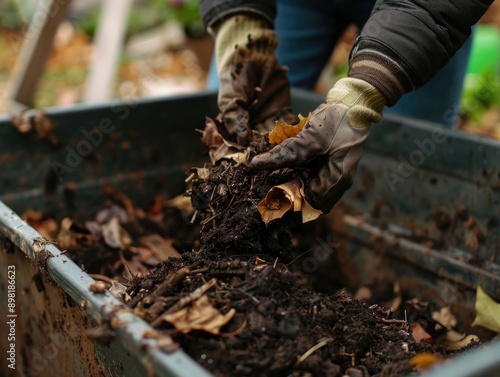 Person Scooping Dirt