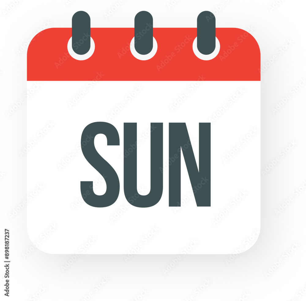 Sunday Calendar. Date days to-do list. Reminder, schedule line simple sign. Organizer concept Sunday Calendar. Date days to-do list. Reminder, schedule line simple sign. Organizer concept