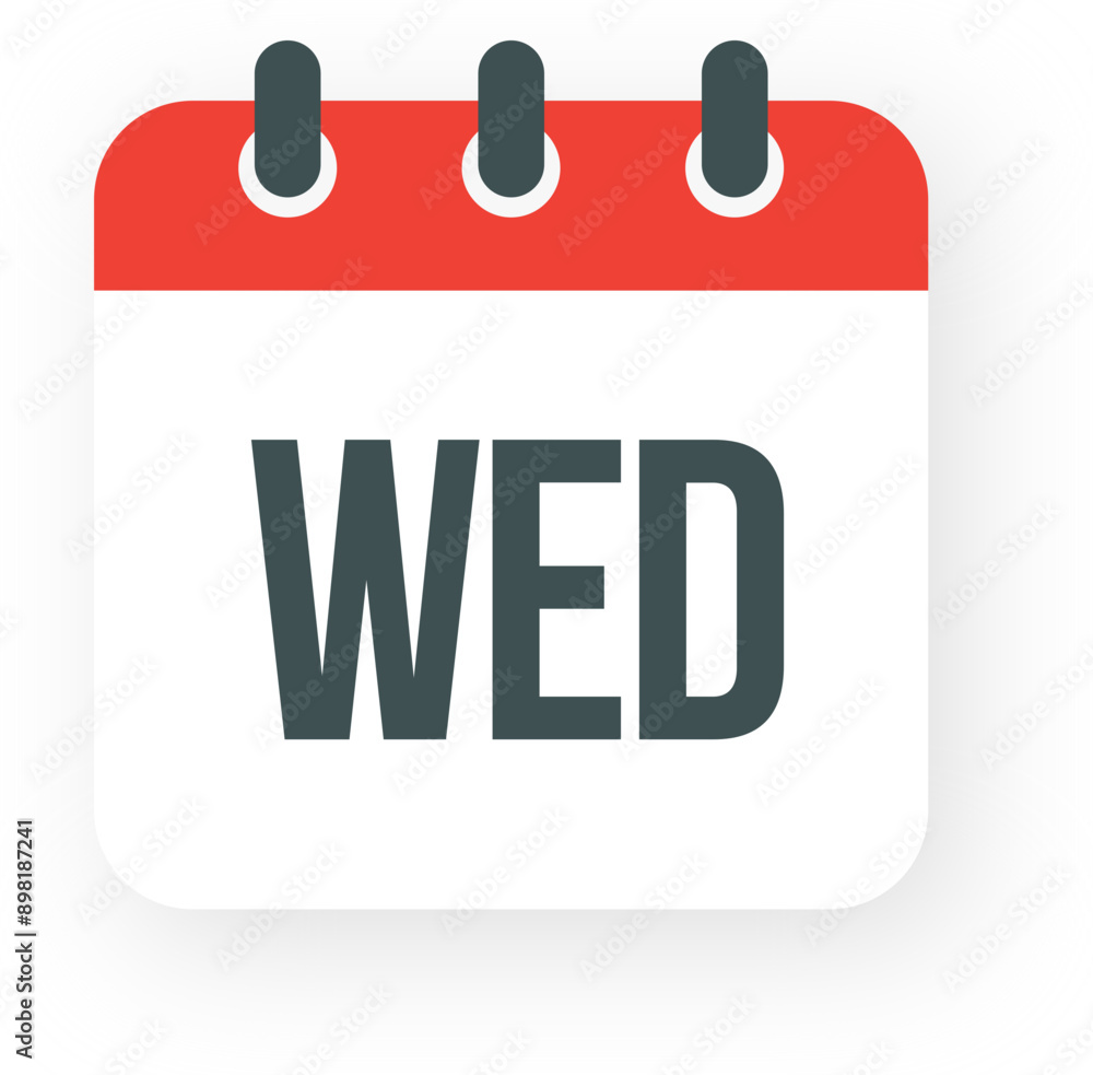Wednesday Calendar. Date days to-do list. Reminder, schedule line simple sign. Organizer concept Wednesday Calendar. Date days to-do list. Reminder, schedule line simple sign. Organizer concept