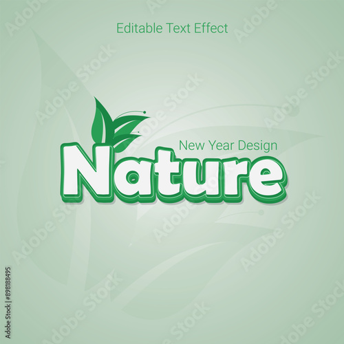 premium natural vector text effect template