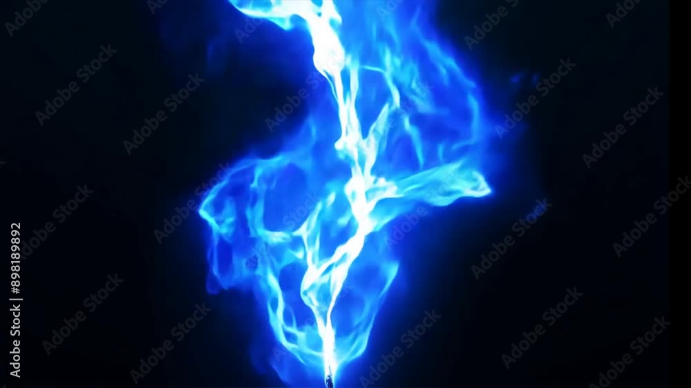 How about: Dynamic blue lightning in a dark night with swirling smoke and flowing How about: Dynamic blue lightning in a dark night with swirling smoke and flowing