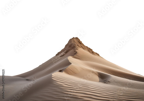 Fototapeta Naklejka Na Ścianę i Meble -  Desert sand pile, dune isolated on a transparent or white background