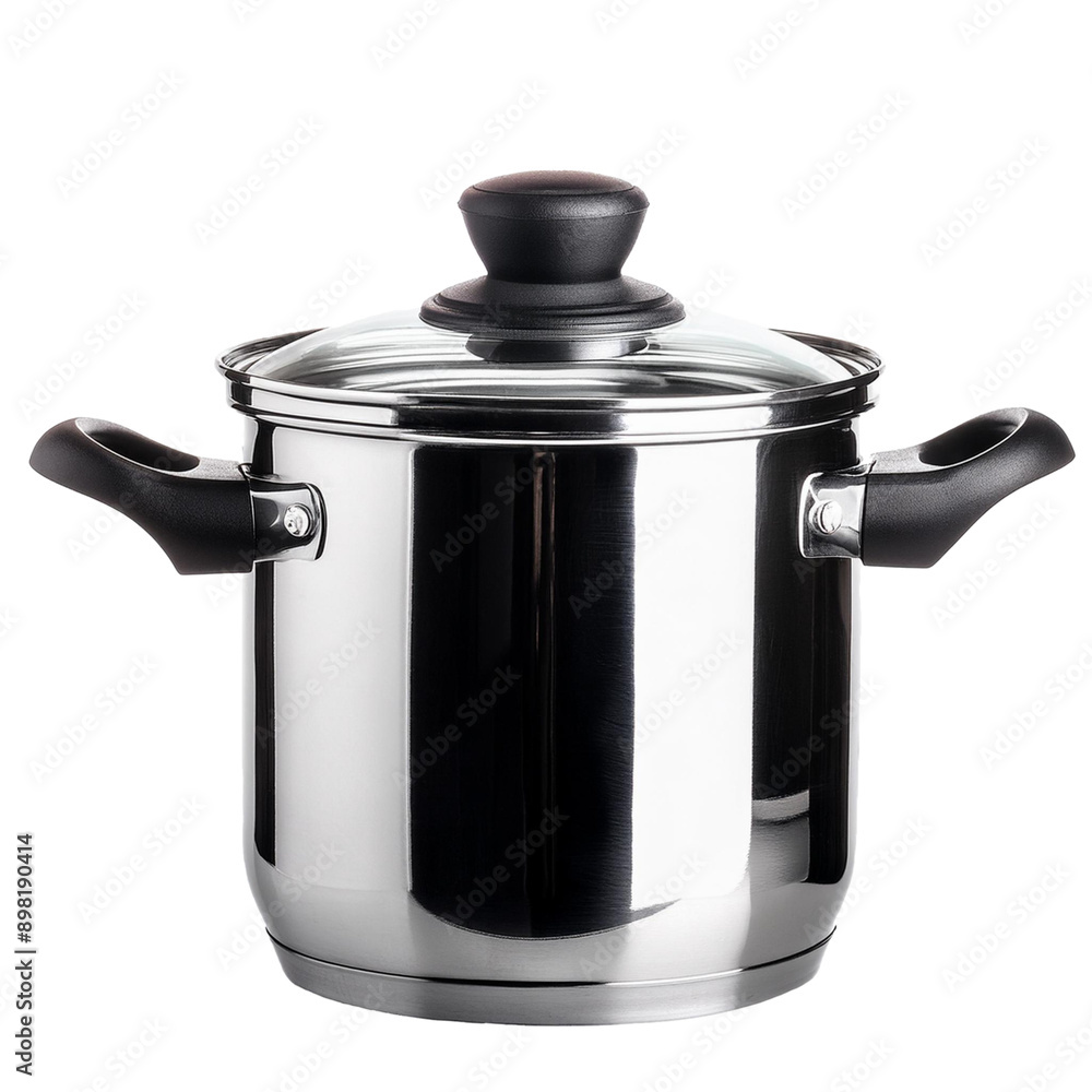 Stainless steel pot isolated on transparent or white background. Stainless steel pot isolated on transparent or white background.