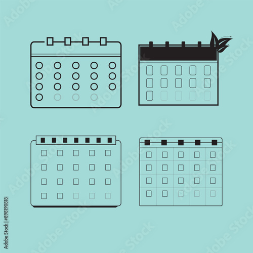 premium calendar icon vector template design