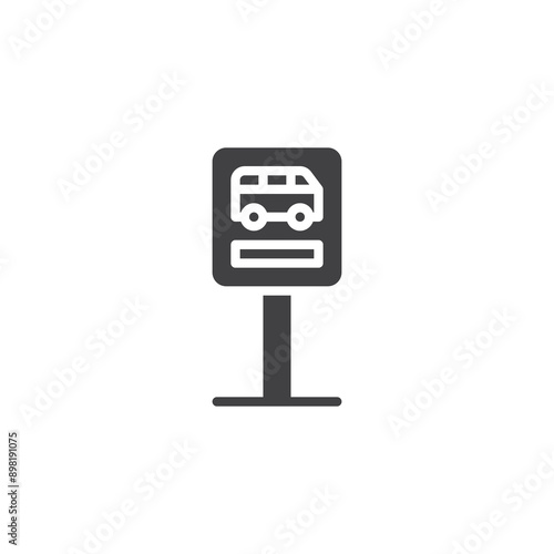 Bus stop vector icon