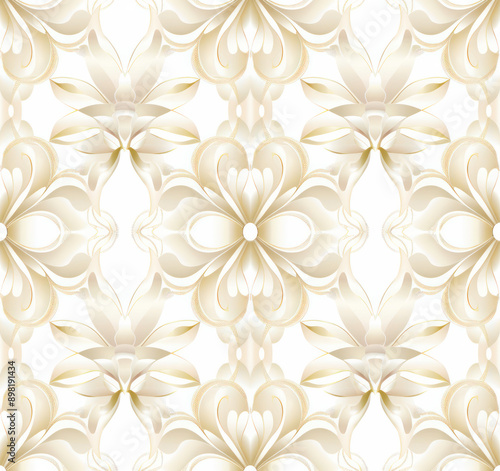 A seamless pattern of abstract on a white background