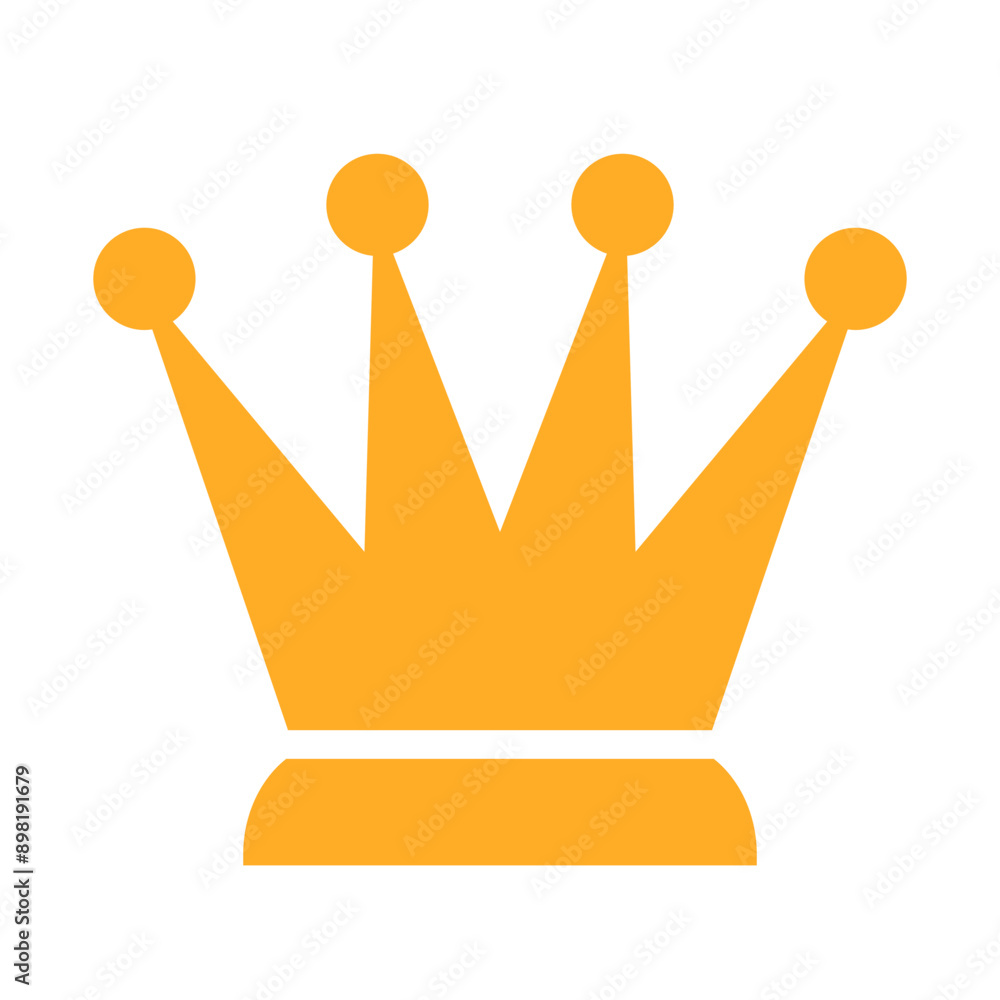 Simple crown vector icon