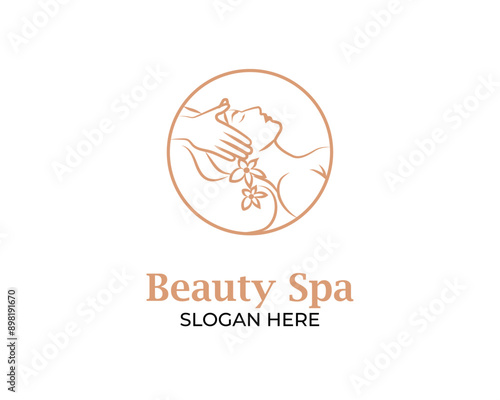 Beauty spa Logo design template linear style for spa and beauty salon, boutique, massage therapy