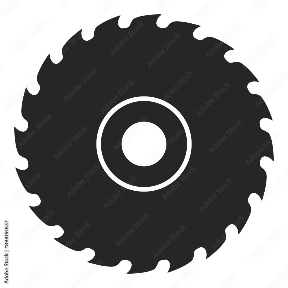 Circular saw blade vector icon