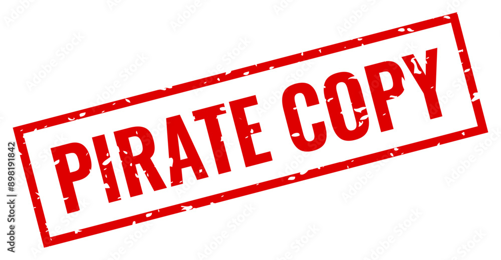 Pirate copy red rubber stamp Pirate copy red rubber stamp