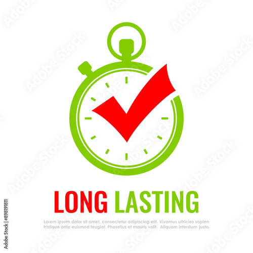 Long lasting action vector icon