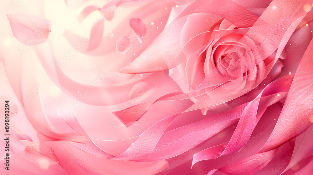Pink October Abstract: Elegant Petals and Swirls Pink October Abstract: Elegant Petals and Swirls