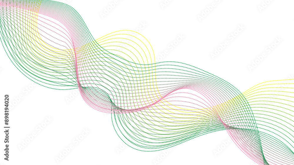 Abstract dots particles flowing wavy colorful isolated on white background. Vector illustration design elements in concept of technology, energy, science, music. Abstract dots particles flowing wavy colorful isolated on white background. Vector illustration design elements in concept of technology, energy, science, music.