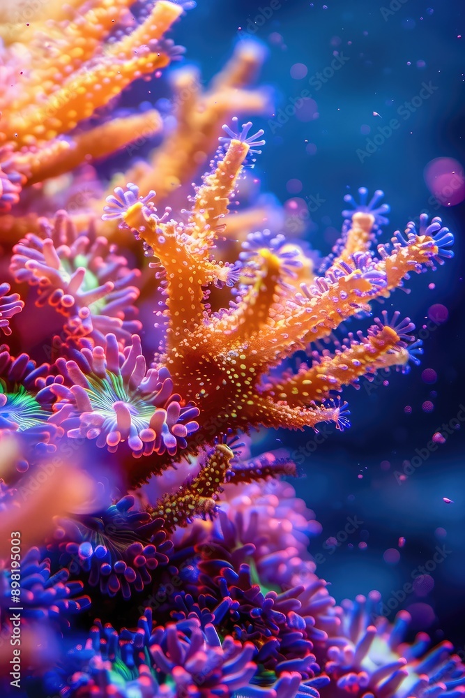 Fototapeta premium Beautiful corals underwater. Selective focus.