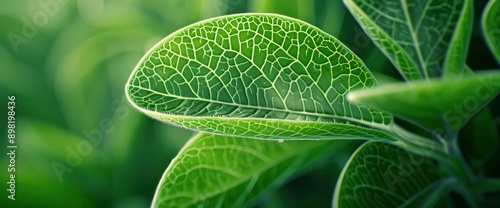 Close-Up Of Intricate Leaf Patterns Indicating Monocotyledon Or Dicotyledon, Showcasing Nature'S Detailed Beauty