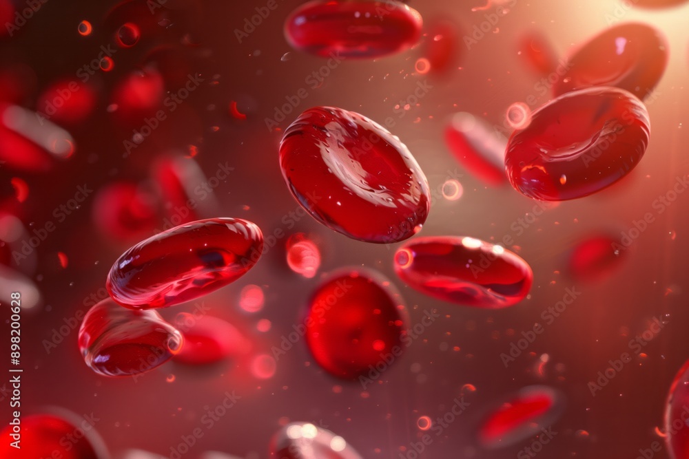 Red blood cells. AI generative Red blood cells. AI generative