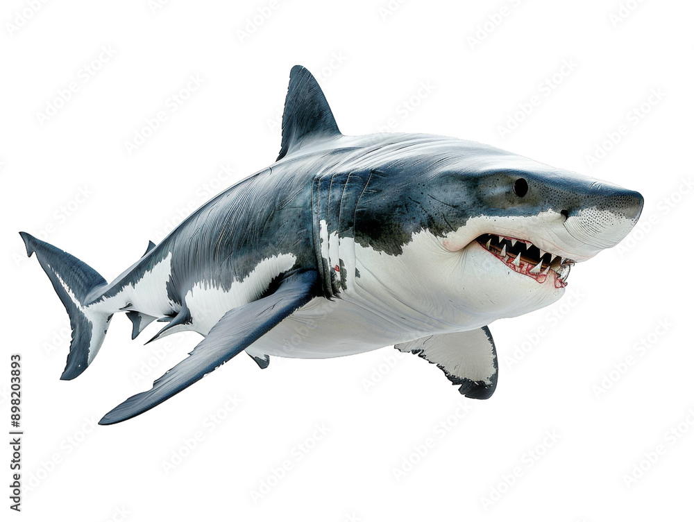Fototapeta premium Shark isolated on transparent background