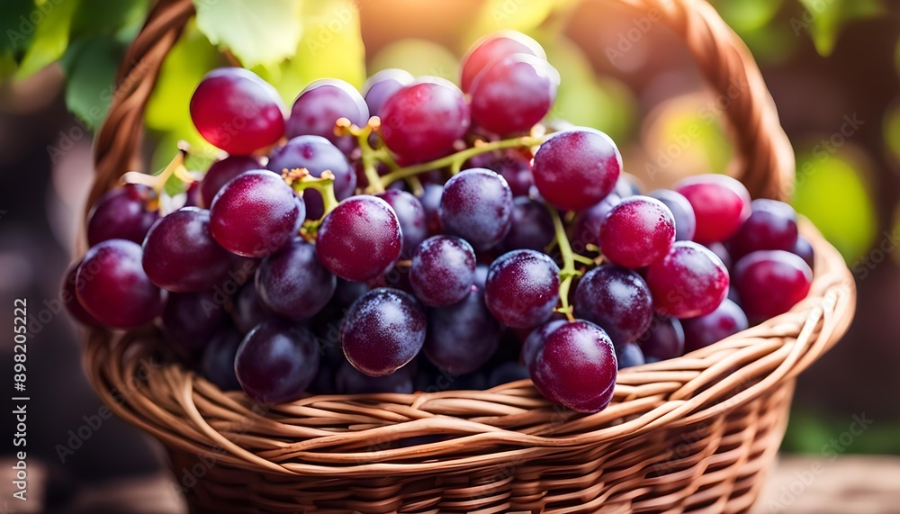 Organic Raw Red Grapes in a Basket
Organic Raw Red Grapes in a Basket