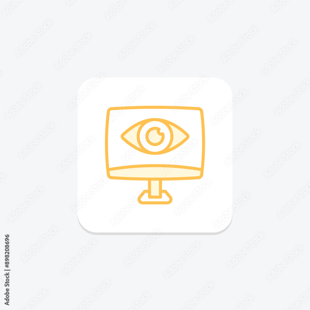 Cyber Monitoring duotone line icon , vector, pixel perfect, illustrator file Cyber Monitoring duotone line icon , vector, pixel perfect, illustrator file