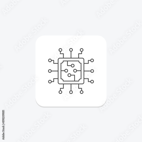 Circuit thinline icon , vector, pixel perfect, illustrator file